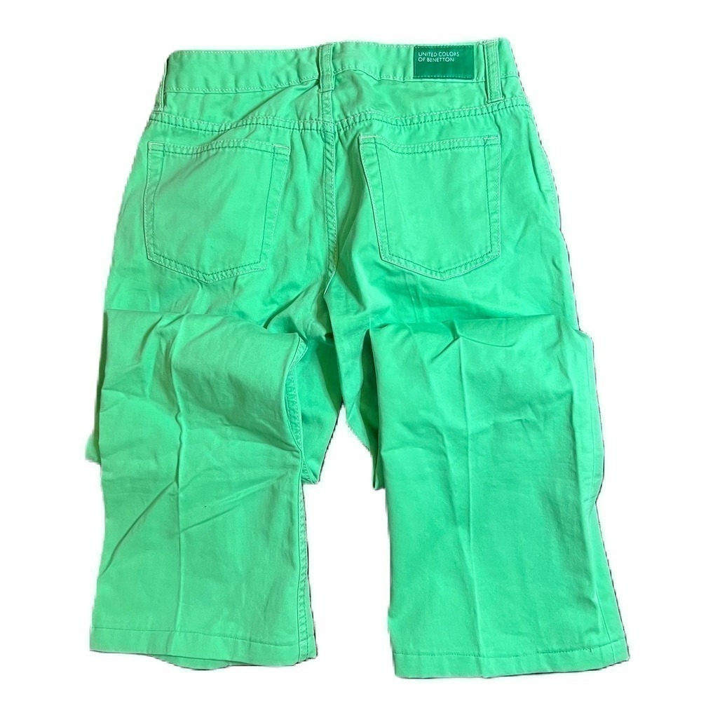 Vintage United Colors of Benetton Jeans Bright Green - Picture 2 of 6